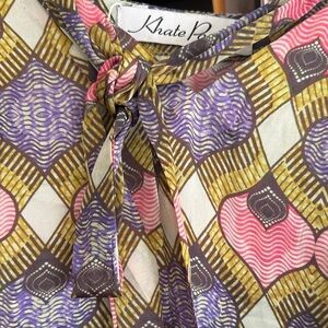 Colorful Geometric Patterned Blouse